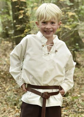 Kinder Mittelalter-Hemd Colin, natur