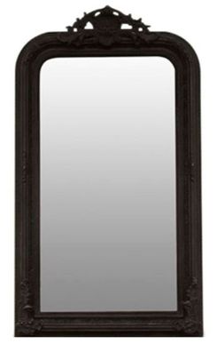 Casa Padrino Barock Spiegel Schwarz 86 x H. 155 cm - Wohnzimmermöbel im Barockstil