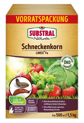 Substral Naturen Schneckenkorn Limex Fe 1,5kg für 500qm