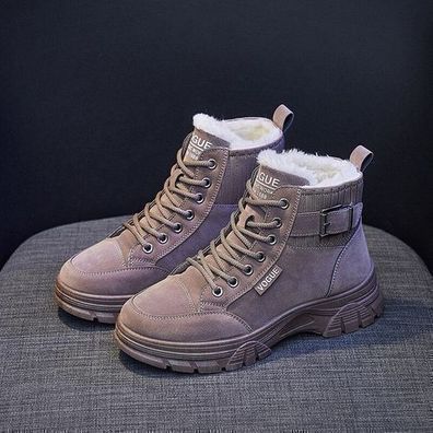 Neu Damen Winterstiefel Schneeschuhe Warm Stiefel Stiefeletten Flache Boots