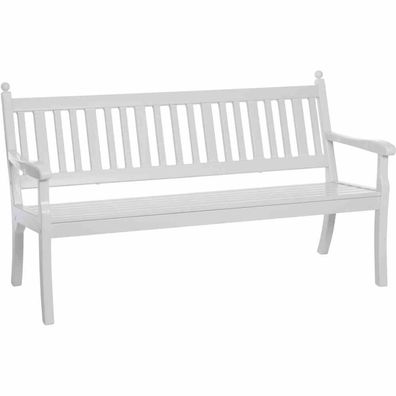 Bank Hohenzollern, 160 cm, weiß Kunststoff weiß, 3-sitzig