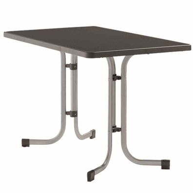 Boulevard-Klapptisch, 115x70x72 cm, graphit Stahrohrgestell, Mecalit-Pro-Platte