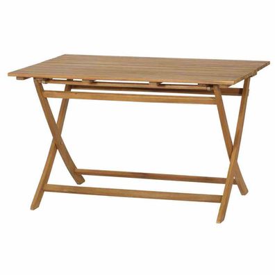 Falun Klapptisch 120x80x74 cm Gestell und Tischplatte Akazienholz natur geölt