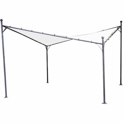 Berlino Pavillon 400x400 cm Gestell aus Stahl, anthrazit, Bezug aus Polyester, 250g/m