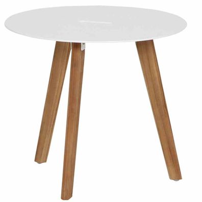 Alba Beistelltisch Ø50x45 cm Teakholz Couchtisch Kaffeetisch Wohnzimmertisch