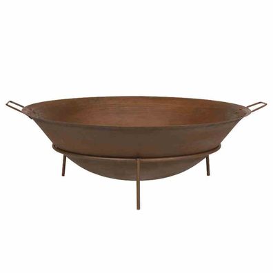 Feuerschale Rusty Ø 61 cm Gusseisen rostbraun, mit Griffen