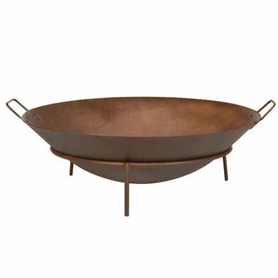Feuerschale Rusty Ø 70 cm Gusseisen rostbraun, mit Griffen
