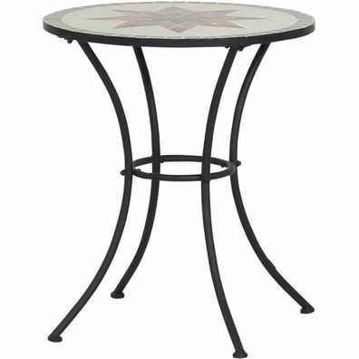 Stella Tisch Ø 60x71 cm Gestell Stahl matt-schwarz, Tischplatte Keramik