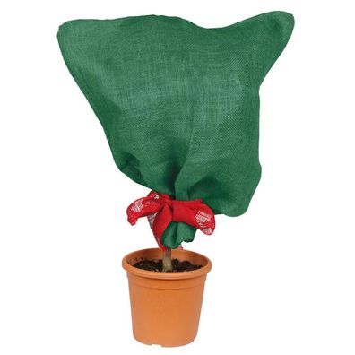 36x Jute-Schutzsack 57x78cm grün Natur Garten Überzug für Sträucher etc