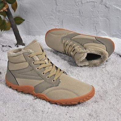 Barfubschuhe Gefuttert Herren Winterschuhe Damen Warm Winterstiefel Sneaker