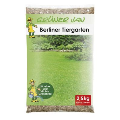 50x 2,5kg Grüner Jan Rasensamen "Berliner Tiergarten" reicht für ca. 5000m²