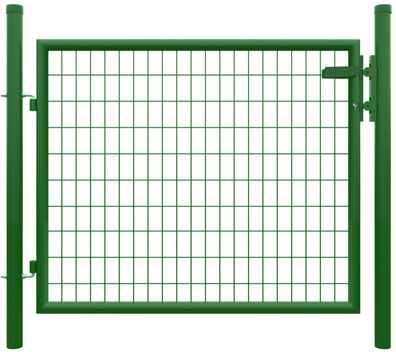 Strong Stabmattenzaun grün Einzeltor mit Pfosten BxH 125x100cm Gartentor Zauntor