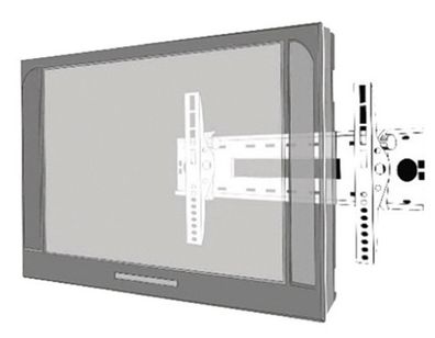 Flachbildschirm Wandhalterung f 60" silber, schwarz