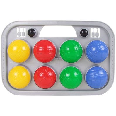 Boccia-Spiel-Set 8 + 2 Kugeln im Tragekorb Wurfspiel Boule Botscha Gartenspiel