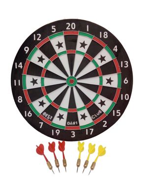 Dartscheibe mit 6 Pfeile Dartspiel Dartboard Dartpfeile Wurfpfeile Dartboard
