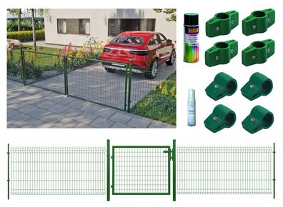 Strong Stabmattenzaun grün Höhe 1m Einstabmatte Drahtgitter Gartenzaun Zaun
