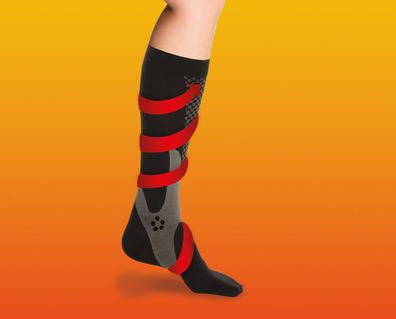 SMART TEX® 10 Punkte Stütz-Strümpfe schwarz, 1 Paar, Gr. 36-41