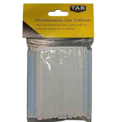 Mini Heißklebesticks 24er-Set Klebepatronen Heißklebestifte Bastelkleber