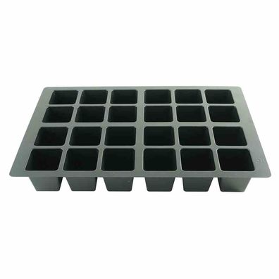 Topfplatte 335 x 220 x 50 mm mit 24 Töpfen aus Kunststoff Ø 4,5 cm gelocht