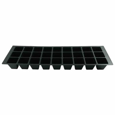 Topfplatte 480x140x45 mm mit 27 Töpfen aus Kunststoff Ø 4,5 cm gelocht