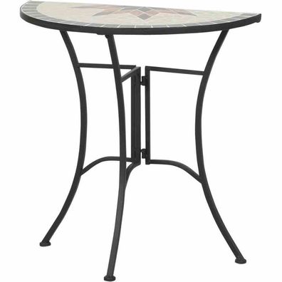 Stella Tisch 35,5x70x71,5 cm Gestell Stahl matt-schwarz, Tischplatte Keramik