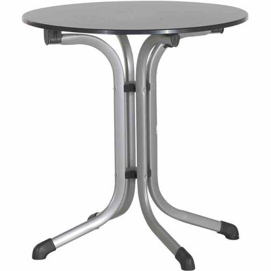 3125-50 Bouelvard-Klapptisch vivodur, Ø 68 cm, graphit Stahlgestell graphit,