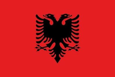 Albanien Flagge Aufkleber Sticker Fahne selbstklebend 5-60cm breit ES-FL-ALB