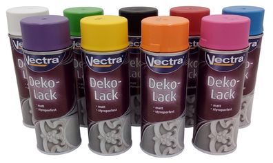 Vectra® Dekolack matt Lackspray 400ml Farbspray Decklack Sprühdose Spraydose