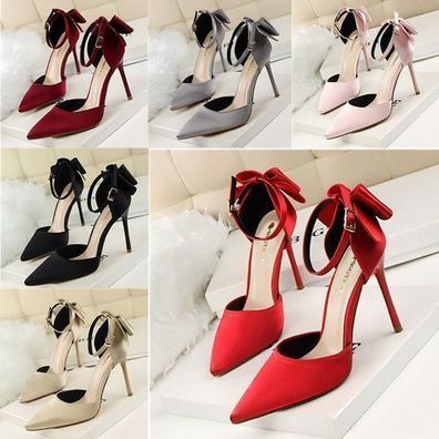 DamenSchuhe Bogen Stilettos Pumps Sandalen Sexy Party Nacht Club High Heels