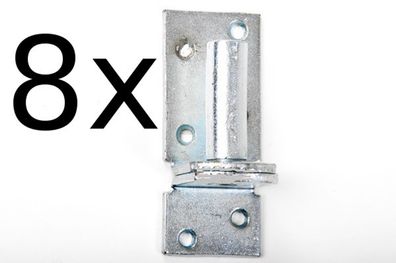 8 Stück Kloben elektrisch verzinkt D 1, 16 mm für Ladenband Plattenhaken Haken