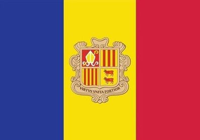 Andorra Flagge Aufkleber Sticker Fahne selbstklebend 5-60cm breit ES-FL-AND
