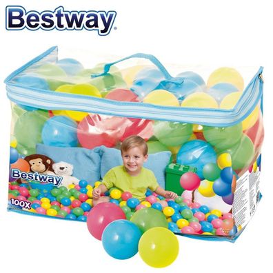 Ballset 100 Stück Ersatzbälle Bällebad 4 Farben Spielbälle Kinderbälle Kugeln