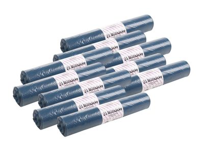 Müllsäcke 250 Stück 120L Blau Abfallsäcke Müllbeutel Abfallbeutel Säcke 70x110cm