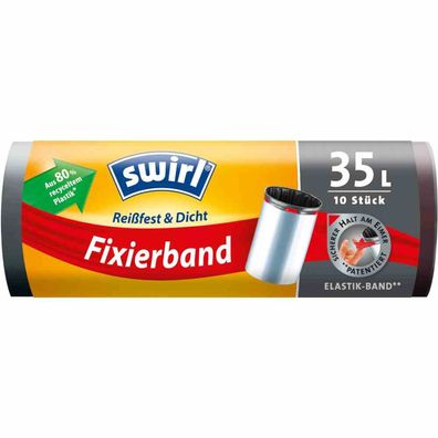 Müllbeutel 35 l, 10 Stück mit Fixierband
