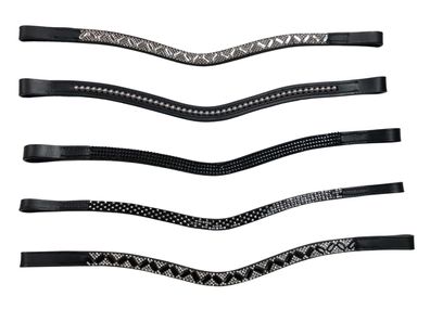 Horse Guard Stirnband Riemen Trense Leder Strass geschwungen mehrere Modelle