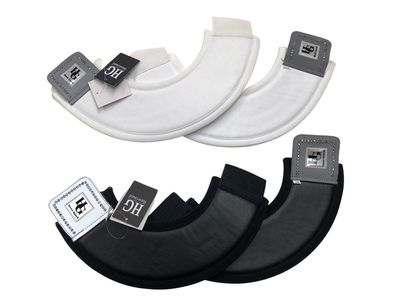 Horse Guard 2er Set Hufglocken Spring Ballenschutz Klett Strass weiß schwarz