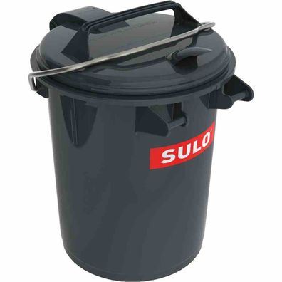 Systemmülleimer 35l grau Kunststoff, m. Alu-Bügel
