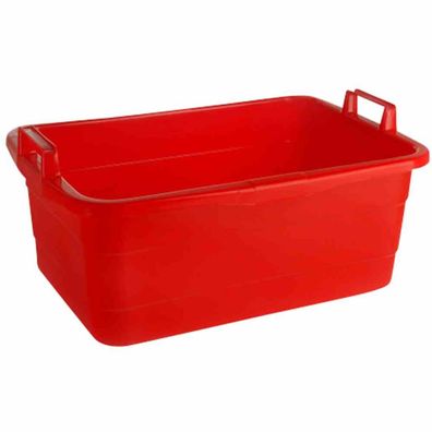 Wanne eckig 62 cm/45 l rot hochstehende Griffe