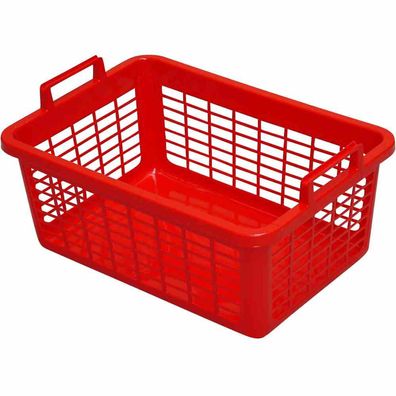 Wäschekorb eckig 26 l, 50 cm, rot