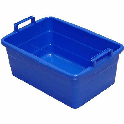 Wanne eckig 62 cm/45 l blau hochstehende Griffe