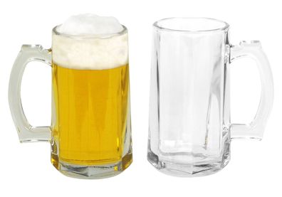Biergläser mit Henkel 2er-Set 300ml Bierkrug Bierseidel Trinkgläser Bierglas