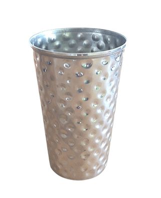 Edelstahl Becher 500ml gehämmert Trinkbecher Metallbecher Camping Party Festival