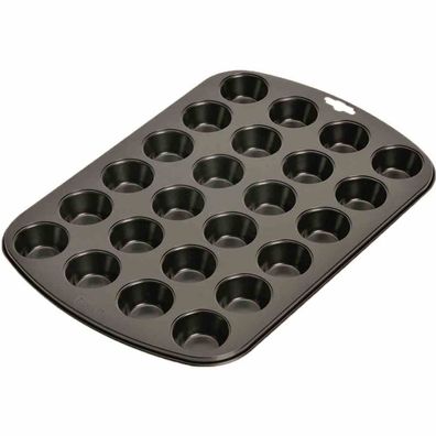 Mini-Muffinform 24-Loch, schwarz 38 x 26,7 x 2,2 cm, antihaft