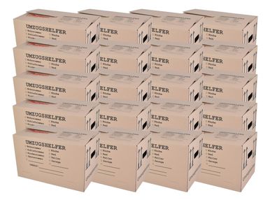 Umzugskarton 20 Stück bedruckt 59x34x35cm Traglast bis 30kg Aufbewahrung Kiste
