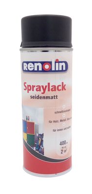 6x Spraylack 400ml schwarz seidenmatt Sprühlack Lackspray Farbspray Spraydose