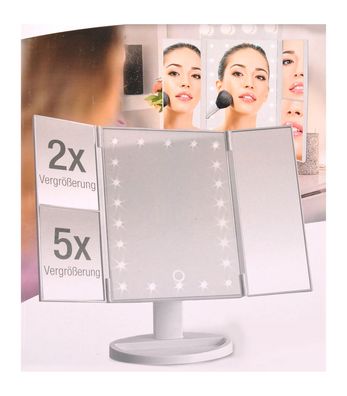 LED-Kosmetikspiegel Schminkspiegel Klappspiegel Vergrößerungsspiegel Reise USB