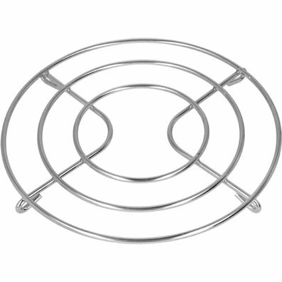Topfuntersatz rund 20 cm Metall verchromt