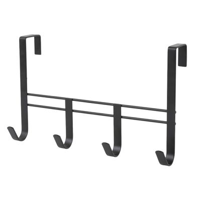 Metall Türgarderobe mit 4 Haken Garderobenleiste Kleiderhaken Türhaken Garderobe