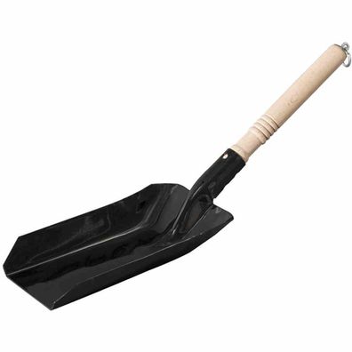 Schulkohlenlöffel Kohleschaufel schwarz mit Holzheft