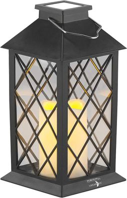 NEU Deko Lampe Laterne Solar Kerze für Garten Leuchte Terrasse Balkon Grab Licht